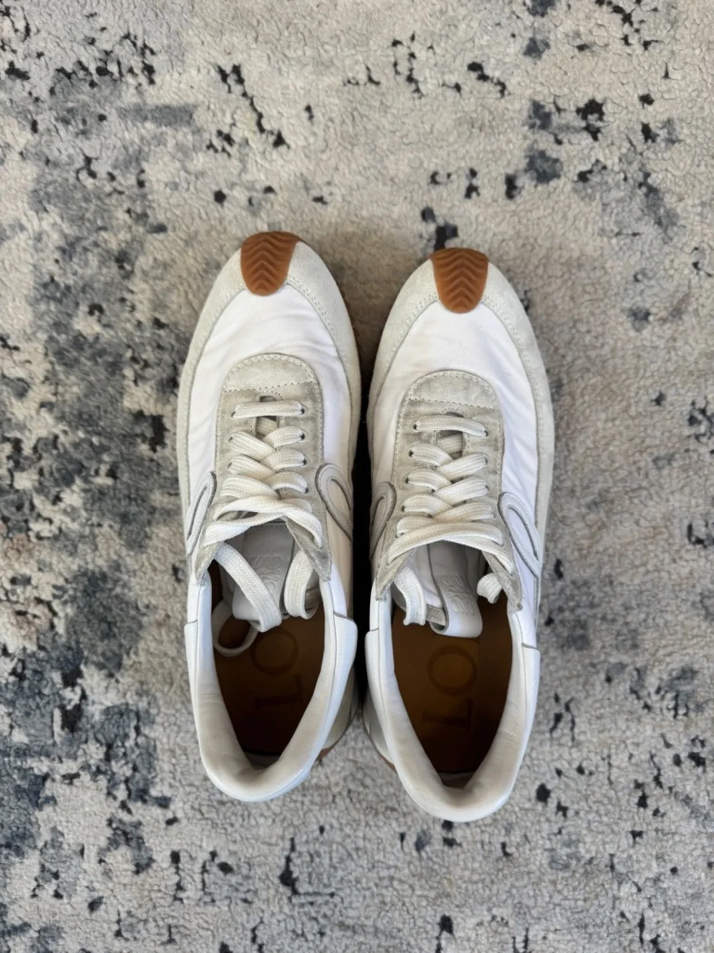 Loewe Flow Runner Suede & Leather Sneaker White - Picture 5 of 7